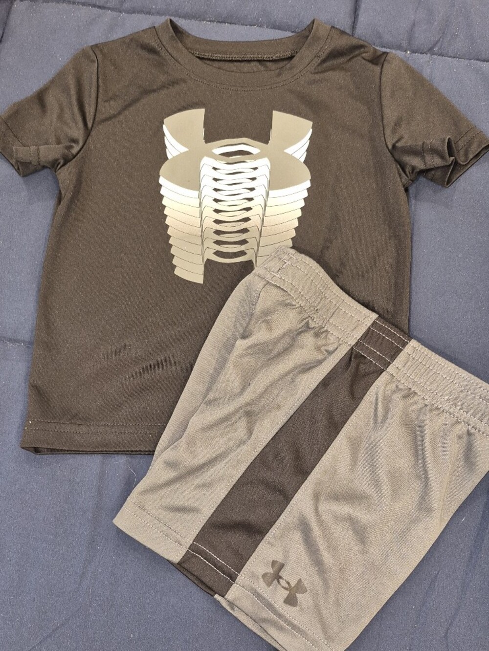 Under Armour Grey and Black Boys' Athletic Shorts Set